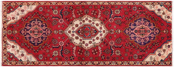 handmade Traditional Kashan Red Gold Hand Knotted RUNNER 100% Wool Pile area rug 3x8